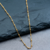 Women's Gold-Toned Beaded Station Chain Necklace Polished Ball Link Chain for Pendants